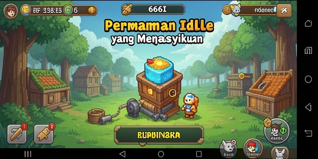 Gameplay seru dalam 666I dengan mekanisme Idle yang menarik.