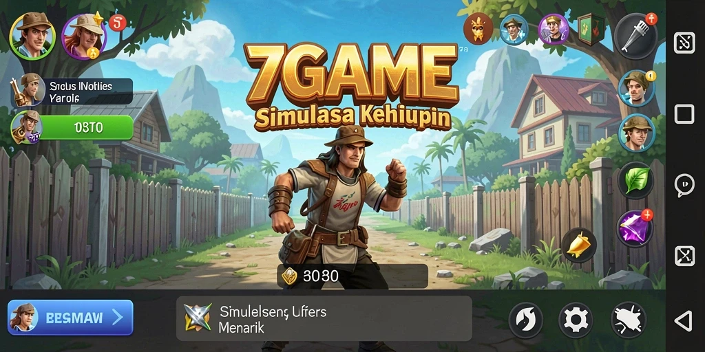 Tampilan menawan dari gameplay 7GAME dengan interaksi sosial yang menarik.