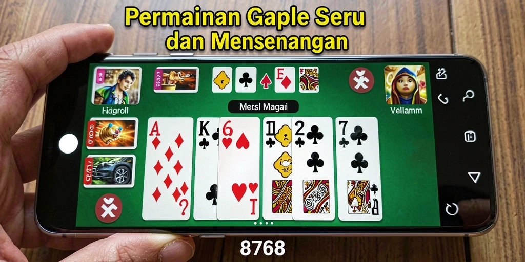 Screenshot gameplay Gaple yang seru dan interaktif.