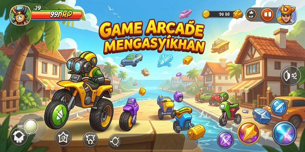 Screenshot gameplay 99RP yang menampilkan petualangan Arcade yang seru.
