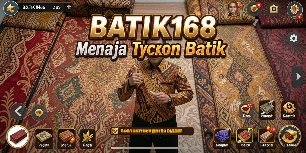 Screenshot gameplay <strong>BATIK168</strong> yang menampilkan keseruan mengelola usaha batik.