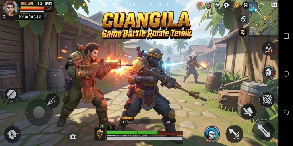 Tampilan gameplay CUANGILA yang memukau dalam pertarungan Battle Royale.