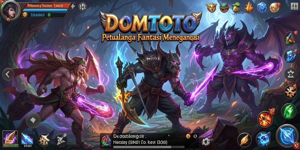 Tampilan gameplay seru dalam DOMTOTO dengan aksi RPG yang memikat.