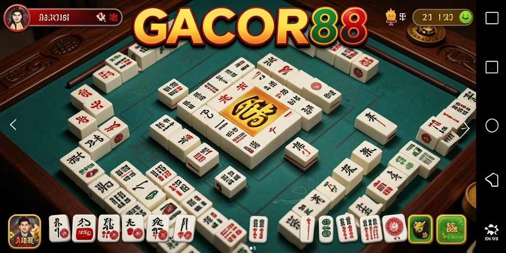 Tampilan menarik dari gameplay Mahjong GACOR88.