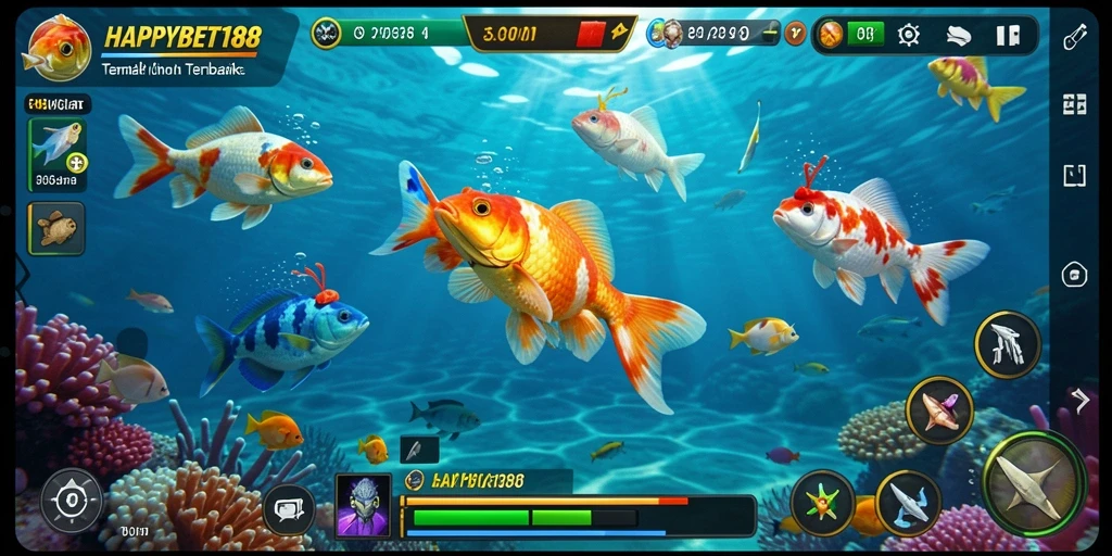 Screenshot gameplay menampilkan aksi tembak ikan yang seru.