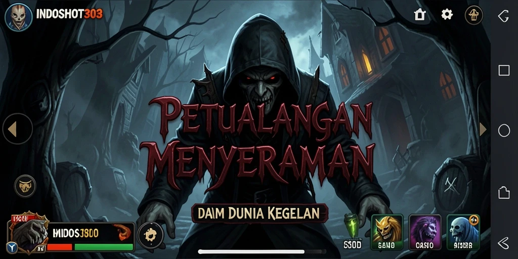Tangkapan layar gameplay INDOSLOT303 menunjukkan suasana menyeramkan yang mendebarkan.