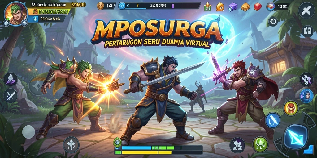 Tangkapan layar dari gameplay MPOSURGA menunjukkan aksi pertarungan yang mendebarkan.