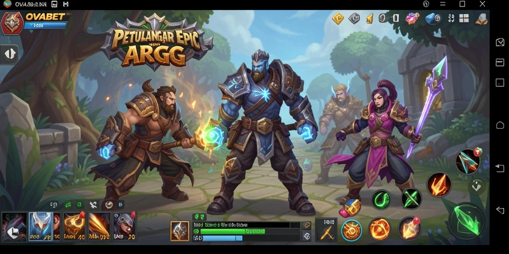 Tangkapan layar menunjukkan aksi seru dalam gameplay ARPG OVABET.