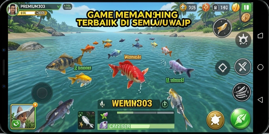 Gameplay menakjubkan dengan lingkungan memancing yang realistis.