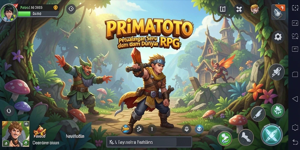 Tampilan luar biasa dari gameplay RPG di PRIMATOTO.