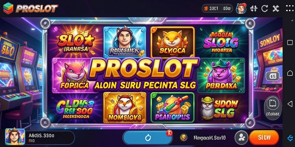 Tampilan gameplay PROSLOT yang menarik dan penuh warna.