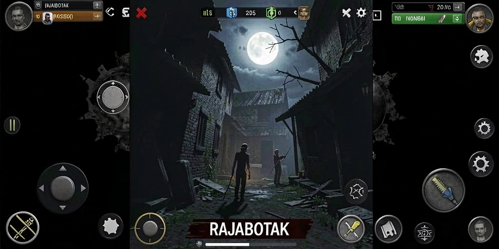 Gameplay RAJABOTAK yang menakutkan dan penuh ketegangan.