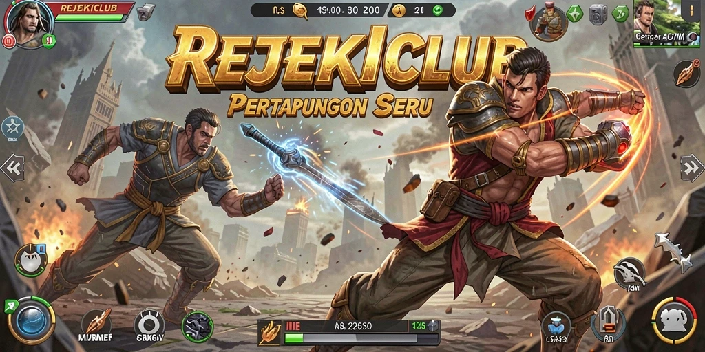 Tampilan gameplay action yang memukau dari REJEKICLUB.