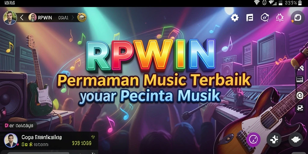 Gambaran gameplay interaktif dari aplikasi musik RPWIN.