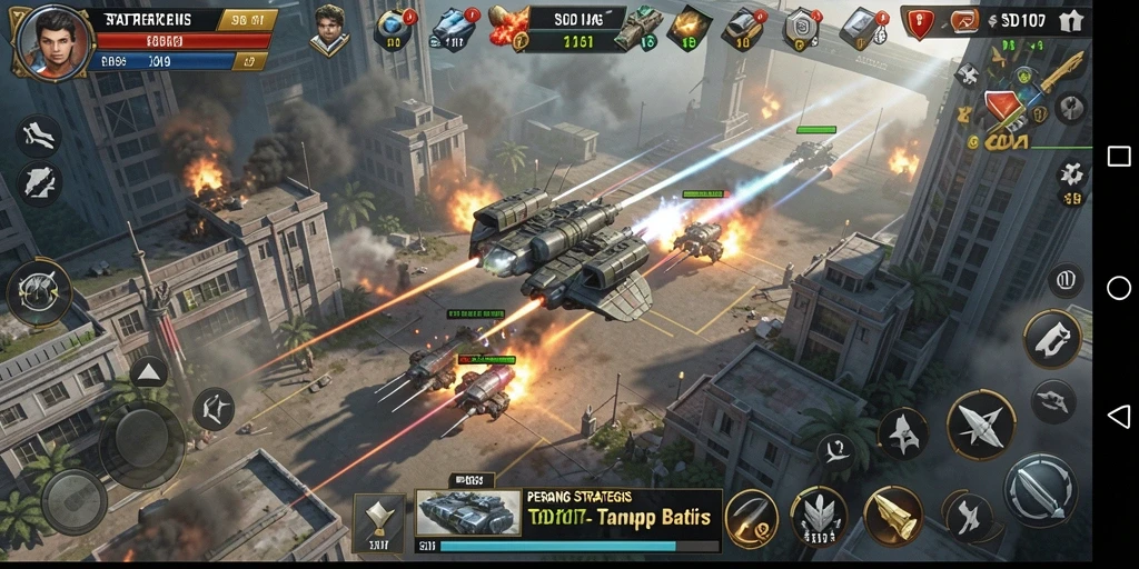 Gameplay menegangkan dengan aksi seru di arena MOBA.