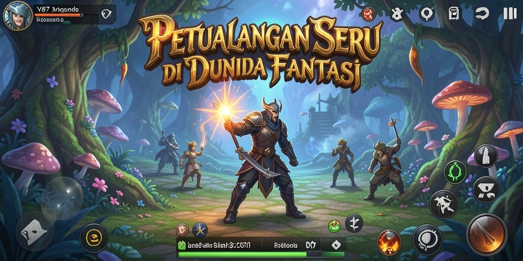 Tampilan gameplay V87 yang menarik dengan banyak aksi petualangan.